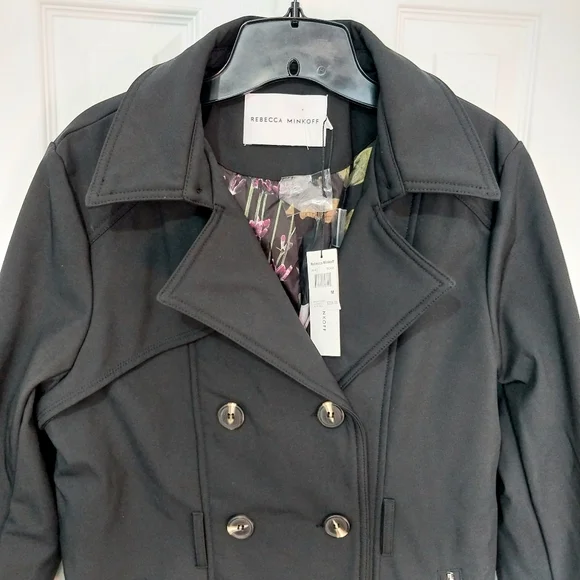 Rebecca Minkoff Water Repellent Trench Coat, NWT, Size M - Picture 3 of 8